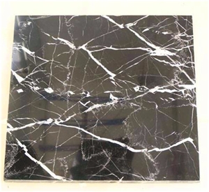 Black and White Vein Marble Tile & Slabs, White Marble Sculpture & Statue