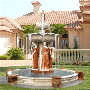 China White Marble Large Garden Water Fountain