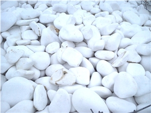 Thasso White Marble Polished Pebble Stone