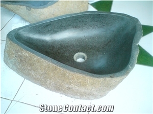 Trachite Santafiora River Stone Sinks & Basins, Trachyte Grey Sinks