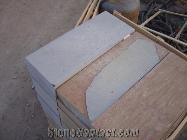 Double Color Sandstone, China Yellow Sandstone Slabs Polished Tiles, Honed Wall Floor Covering Tiles, Walling, Flooring, Decorations, Veneers, Ledge Stones, Pool Coping