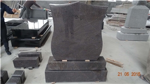 China Black Granite Western Style Tombstone and Monument