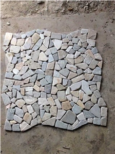 Flooring Meshwork Multicolor/Black/Grey/Irregular Paving ,Rock Surface Park Stone /Outdoor Tile,China Culture Stone