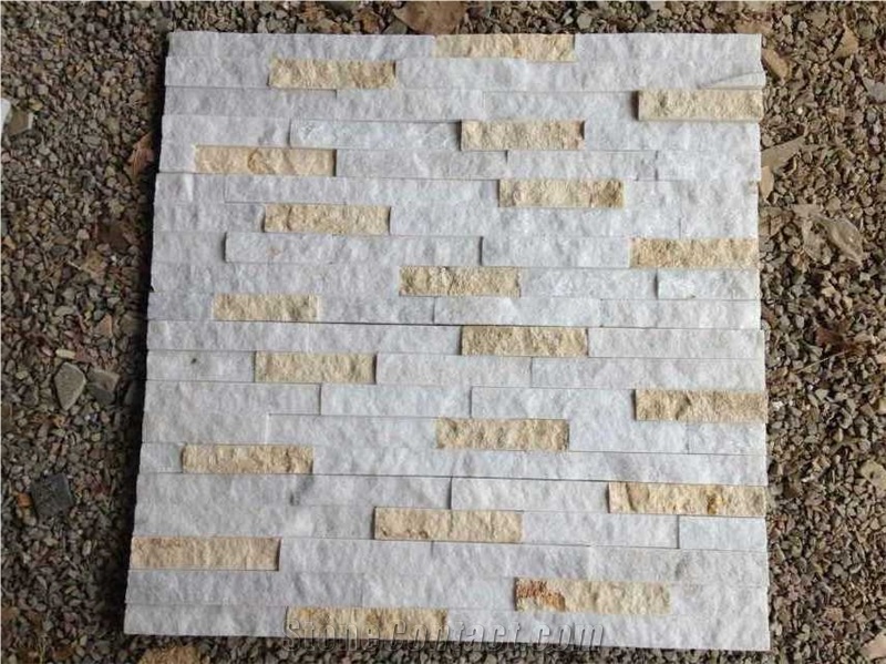 Walling White/Rusty Quartz Culture Stone,Rock Surface Indoor/Outdoortile,China Culture Stone