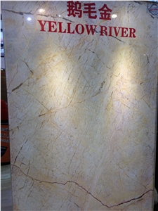Yellow River Marble Slabs, Yellow Turkey Marble Tiles & Slabs