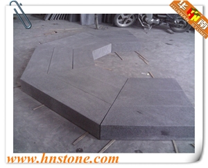 China Black Granite Paving Stone, Granite Courtyard Road Pavers