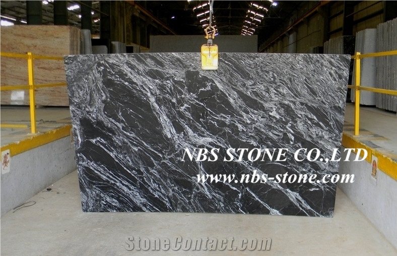 China Black Forest Marble Slabs & Tiles, Black Wood Marble Slabs & Tiles