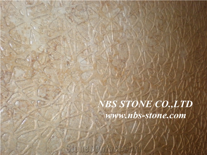 Marble Relief,Yellow Marble Background Wall Reliefs