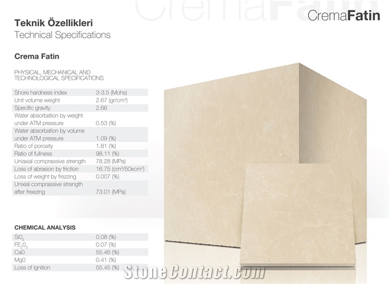 Crema Fatin Marble Slabs, Tiles