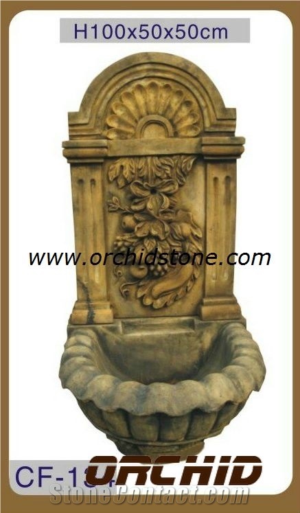 Carved Marble Exterior Fountain