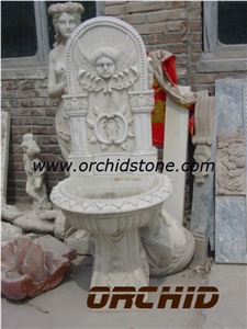 Carved Pedestal Basins, White Marble Pedestal Basins