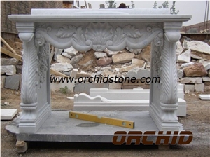Fireplaces & Stoves Maker, White Marble Fireplace