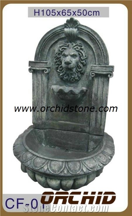 Sculptured Marble Wall Mounted Fountain
