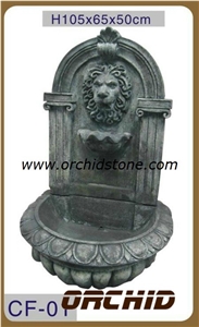 Sculptured Marble Wall Mounted Fountain