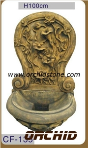 Sculptured Marble Wall Mounted Fountains
