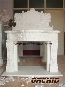 Sculptured Natural White Marble Pedestal Basins