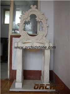 Sculptured Natural White Marble Pedestal Vanities, White Marble Sinks & Basins