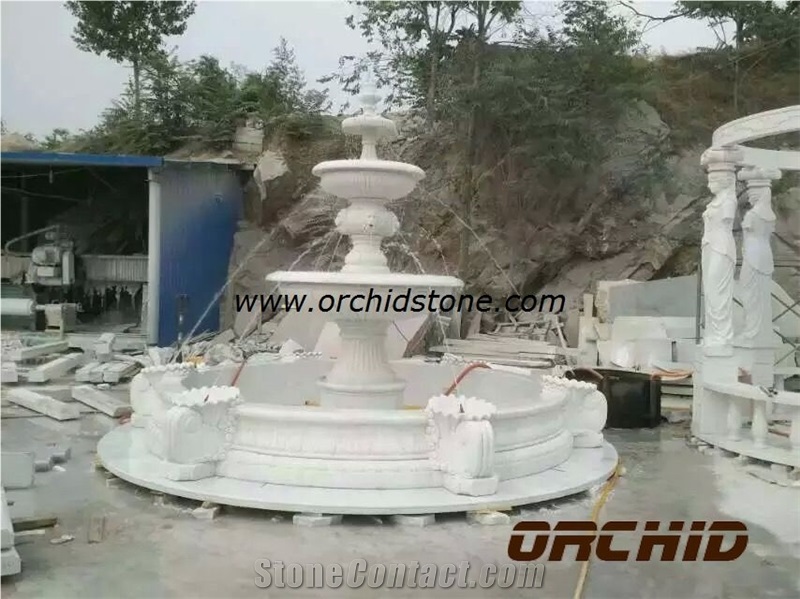 White Marble Grarden Fountains