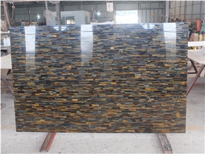 Blue and Yellow Gem Stone Slabs & Tiles,Yellow and Blue Gem Stone Wall Covering/Interior Decoration for Kitchen/Background/Counter Top