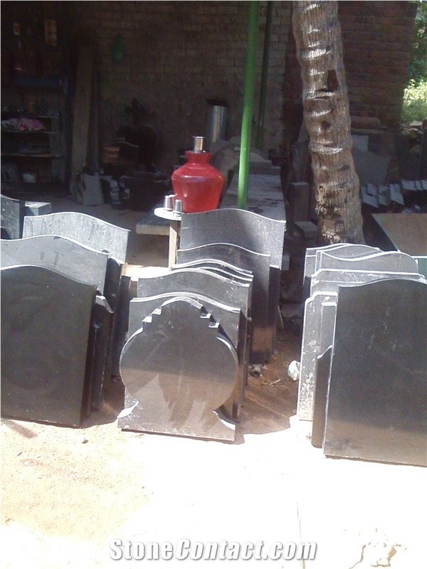 Khammam Black Granite Monument Slabs