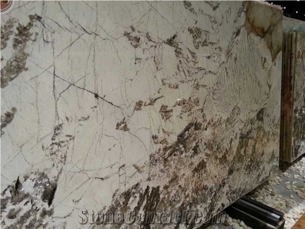 Brazil White Bianco Antico Granite Polished Slabs & Tiles, Natural Building Stone with Brown Patterns Decoration, Hotel, Villa, Shopping Mall Interior Project Use, Cladding, Wall Floor Covering