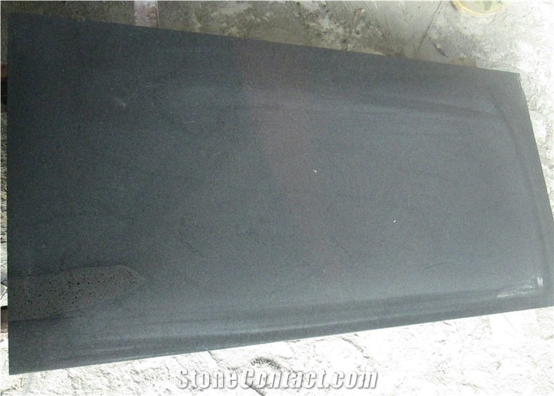 Cheap Popular China Hainan Honed Black Basalt Andesite Stone Interior Tiles, Floor Wall Covering Skirting, Indoor Outdoor Swimming Pool, Natural Building Lava Stone Quarry Owner Factory High Quality