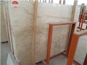 Competitive Cheap Price Turkey Beige Travertine Polished Big Slabs and Tiles for Wall, Floor Covering, Filled Holes Natural Building Stone Decoration, Interior Project Use, Manufacturers