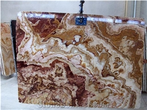 Iran Popular Luxury Yellow Brown Onyx, Tiger Onyx Polished Flag Big Polisehd Slabs & Tiles for Wall, Floor Covering, Cladding, Natural Building Stone Decoration in Hotel Bathroom, Lobby, Toilet