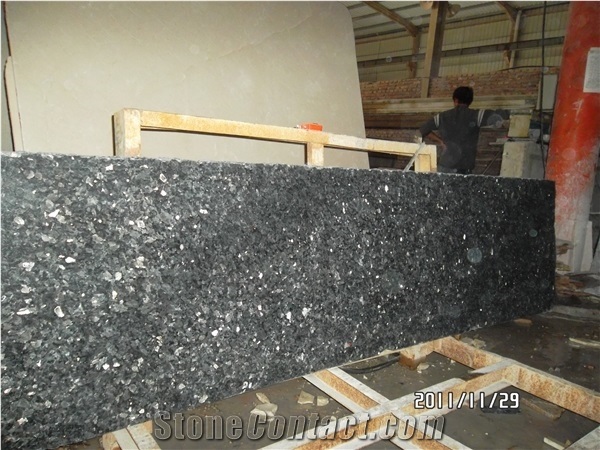 Norway Popular Cheap Blue Pearl Granite Polished Big Flag Slabs,Tiles for Wall and Floor Covering, Natural Building Stone with Sparking Spots, Hotel, Villa, Shopping Mall Project Use