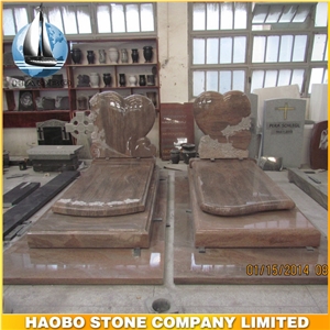China Red Granite Heart Monument and Tombstone, Red Granite Monument & Tombstone