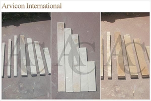 Dholpur Beige Sandstone Cube Stone & Pavers, Beige Sandstone Paving Sets