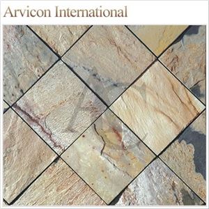 Indian Autumn Slate Tiles & Slabs, Brown Slate Tiles & Slabs, Covering Tiles