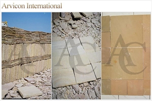 Lalitpur Yellow Sandstone Cube Stone & Pavers, Yellow Sandstone Paving Set
