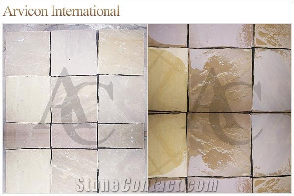 Raj Green Sandstone Tiles & Slabs, Green Sandstone Tiles & Slabs
