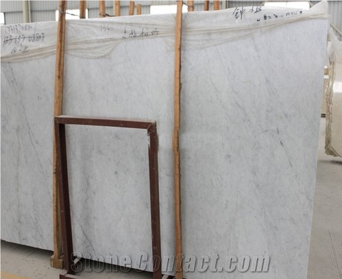 Carrara White Polished Marble Tiles & Slabs Italy Marble Wall Floor Covering Tiles New Quarry Hot Sale