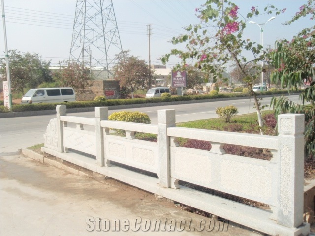 Carved China Own Factory Hot Sale Stone Bridges Garden Palisade Garden Decor Cheap Price High Quality, White Granite Stone Bridges