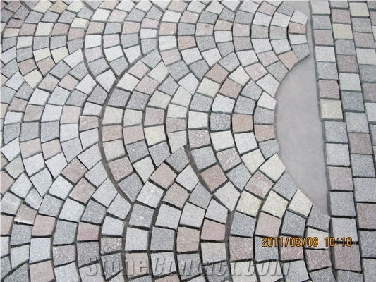 China Flamed Cube Stone Hot Sale Exterior Road Paving Stone Stepping Pavements Cheap Price, Grey Granite Cube Stone