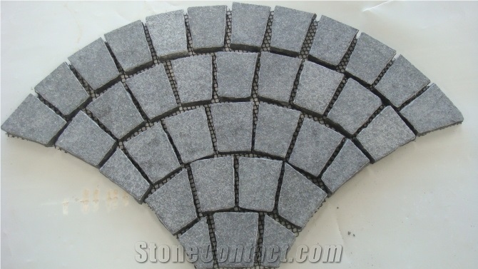 China Grey Granite Cube Stone Exterior Pattern, Flamed Garnite Outside Road Pavers Garden Stepping Pavements Floor Covering