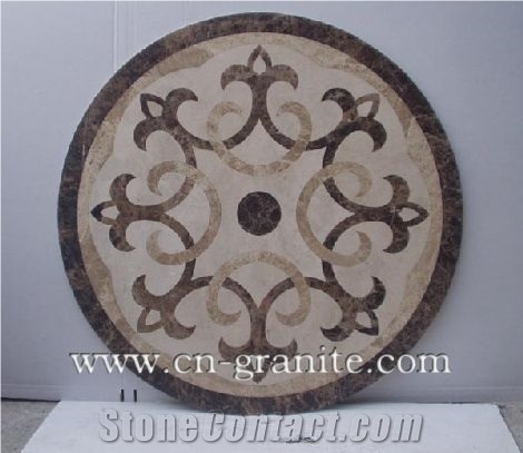 China Marble Water Jet Medallion Mosaic Pattern,Mosaic Tiles for Floor Paving or Wall Cladding,Wholesaler-Xiamen Songjia