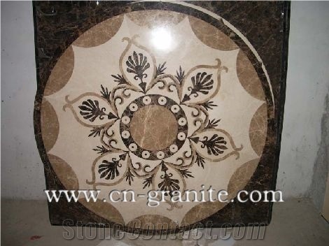 China Marble Water Jet Medallion Mosaic Pttern Tiles for Floor Paving or Wall Cladding,Wholesaler-Xiamen Songjia