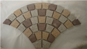 China Muticolor Granite Flamed Cube Stone, Chinese Factory Hot Sale Paving Stone, Road Outside Pavers, Stepping Pavements Cheap Price Exterior Pattern