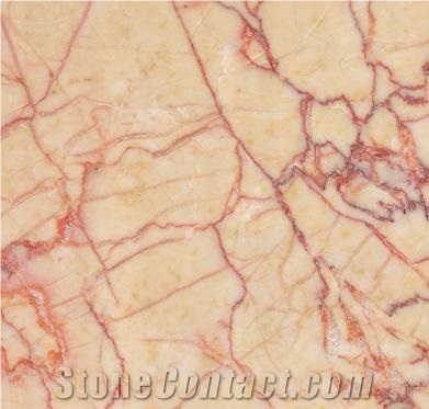 China New Qaurry Chinese Red Cream Polished Marble Tiles&Slabs Marble Wall Covering Floor Decoration Cheap Price High Quality