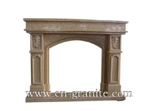 China Own Factory,Beige Marble Firplace,For Interior Decoration,Wholesaler,Quarry Owner., Fireplace Beige Marble Fireplace