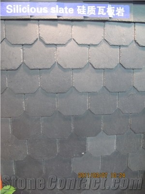 China Own Factory Good Quality Silicious Slate Roofing Tiles Roof Covering Roof Tiles Cheap Price, Siliclous Grey Slate Roof Covering