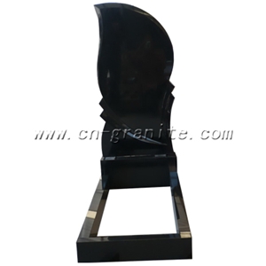 China Own Factory Shanxin Black Tombstone Monument Design Cheap Price Headstone Western Style Tombstone Single Minuments Balck Polished, Shanxi Black Granite Monument Design