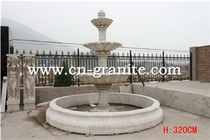 China Own Factory White Granite Fountain Sets,Mainly for Exterior Decoration,Wholesaler-Xiamen Songjia