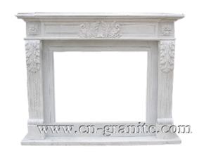 China Own Factory,White Marble Fireplace,For Interior Decoration,Wholesaler-Xiamen Songjia