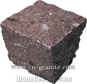 China Red Granite Cubic Stone,Cube Stone for Outside Road Paving,Wholesaler,Quarry Owner-Xiamen Songjia