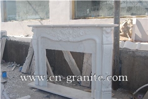 China White Marble Fireplace,Maninly for Interior Decoration,Indoor Marble Fireplace,Wholesaler-Xiamen Songjia