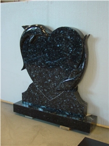 European Blue Pearl Granite Monument & Tombstone with Cheap Price on Hot Sale